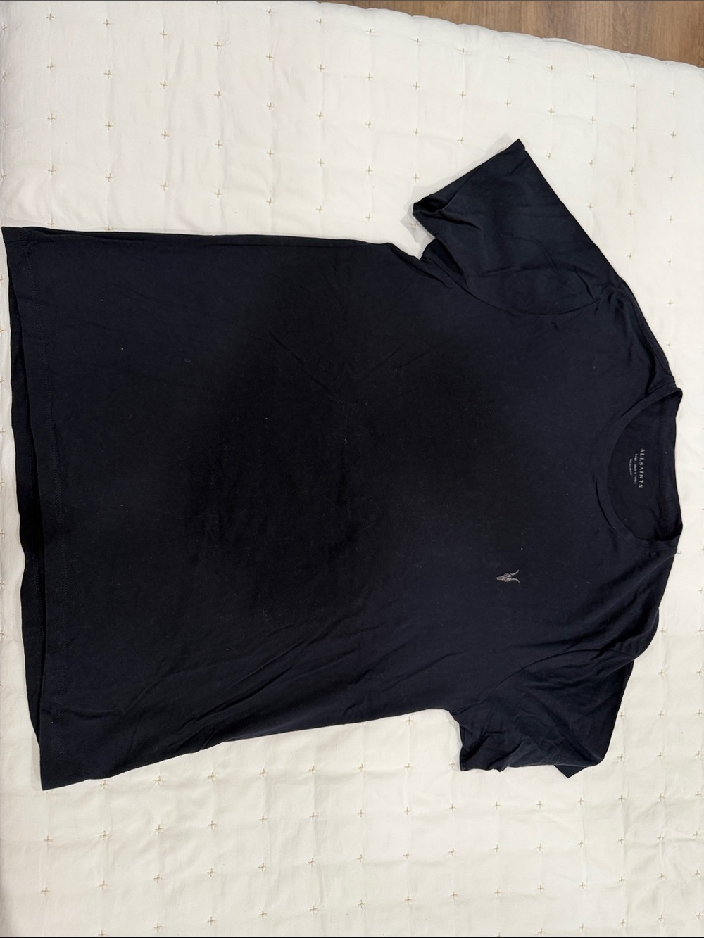 All Saints Black Short Sleeve Crew Tee